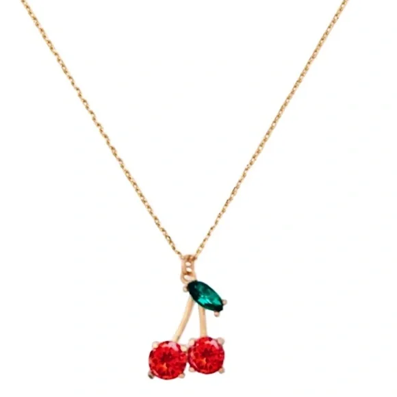 KATE SPADE • Ma Cherie Red Cherry Pendant Necklace - Picture 1 of 7